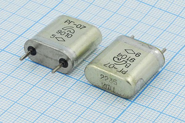 Кварцевый резонатор 2,235 МГц - 2235 HC6U S 20 20/-10~60C РГ07БА-7АП 1Г