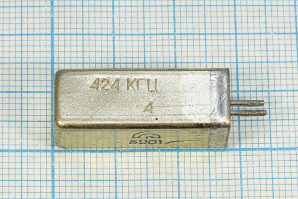Кварцевый резонатор 0,424 МГц - 424 УД 1Г 11x11x28