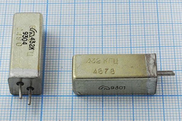 Кварцевый резонатор 0,432 МГц - 432 УД 1Г 11x11x28