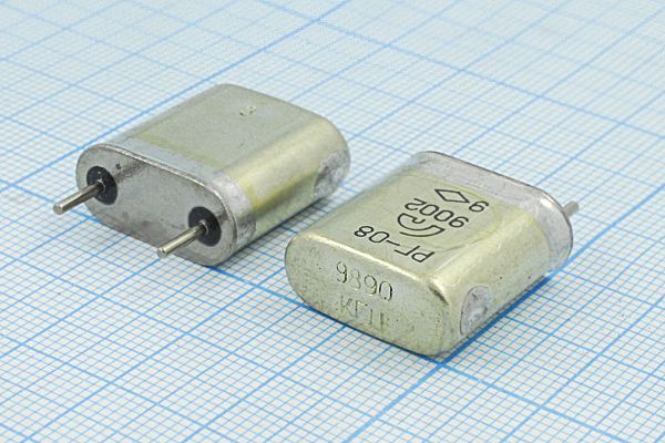 Кварцевый резонатор 9,89 МГц - 9890 HC6U S 15 50/-40~70C РГ08БА-14ГТ 1Г