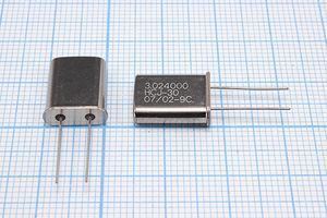 Кварцевый резонатор 3,024 МГц - 3024 HC49U 30 30 50/-20~70C S[HC49U] 1Г (HCJ30)
