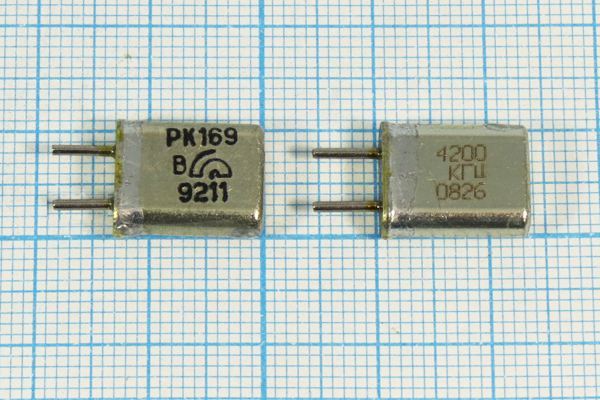 Кварцевый резонатор 4,2 МГц - 4200 HC25U РК169МА 1Г (4200 КГЦ РК169)