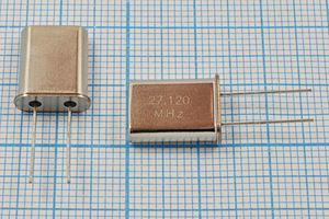 Кварцевый резонатор 27,12 МГц - 27120 HC49U 16 30 3Г (27.120)