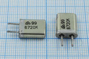 Кварцевый резонатор 6,72 МГц - 6720 HC25U МА 1Г