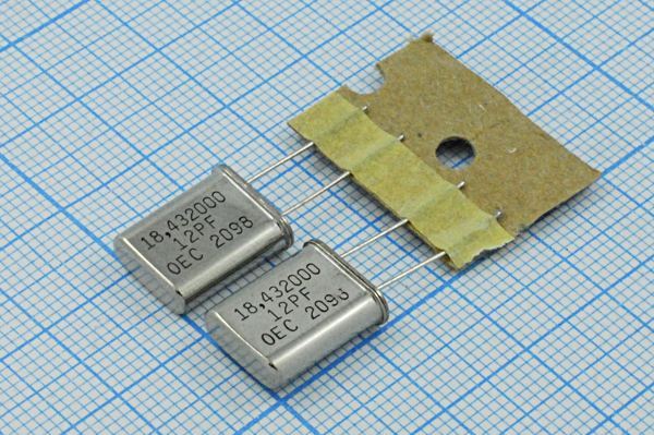 Кварцевый резонатор 18,432 МГц - 18432 HC49U 12 1Г (OEC 12pF)