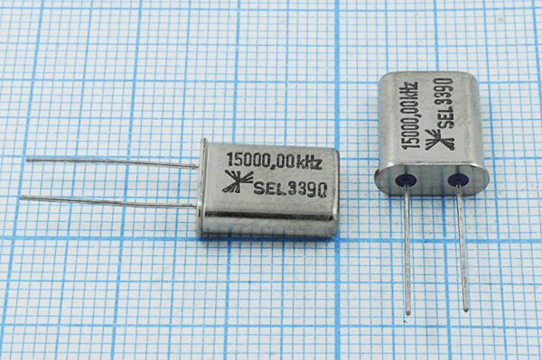 Кварцевый резонатор 15 МГц - 15000 HC49U 16 20 1Г (15000.00kHz)