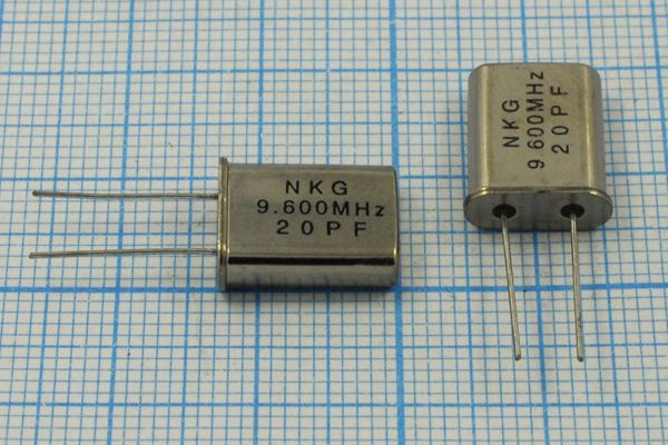 Кварцевый резонатор 9,6 МГц - 9600 HC49U 20 1Г (NKG20PF)