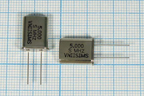 Кварцевый резонатор 5 МГц - 5000 HC49U S 10 30/-40~70C РПК01МД-5ВС 1Г
