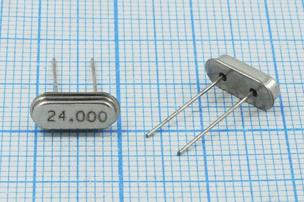 Кварцевый резонатор 24 МГц - 24000 HC49S2 18 30 HC-49USS[TKD] 1Г (24.000)