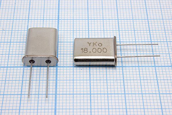 Кварцевый резонатор 18 МГц - 18000 HC49U 16 1Г (YKo)
