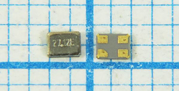 Кварцевый резонатор 27,12 МГц - 27120 SMD01612C4 12 10 30/-40~85C SMD1612 1Г