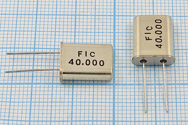 Кварцевый резонатор 40 МГц - 40000 HC49U S 3Г (FIC)