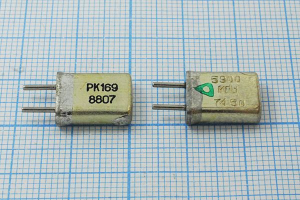 Кварцевый резонатор 5,9 МГц - 5900 HC25U 15 20/-10~60C РК169МА-6АП 1Г
