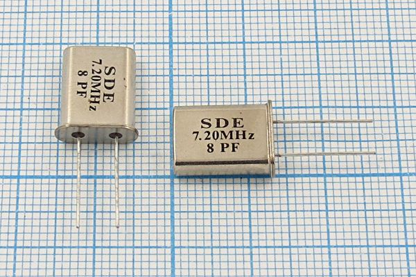Кварцевый резонатор 7,2 МГц - 7200 HC49U 8 20 49U[SDE] 1Г (SDE 7.20MHz 8PF)