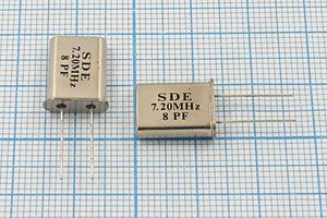 Кварцевый резонатор 7,2 МГц - 7200 HC49U 8 20 49U[SDE] 1Г (SDE 7.20MHz 8PF)