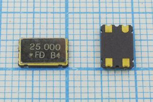 Кварцевый резонатор 25 МГц - 25000 SMD07050C4 20 30 /-20~70C 6P[SMD07050C4] 1