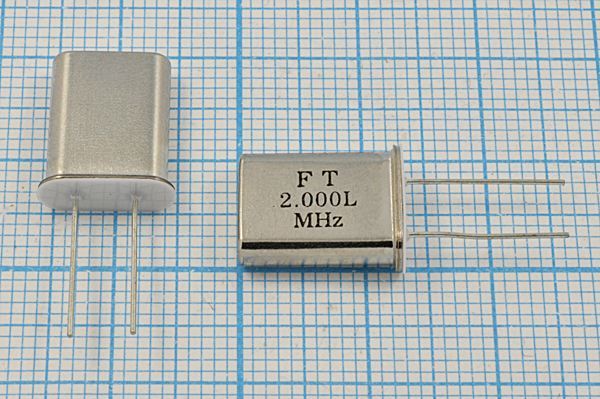 Кварцевый резонатор 2 МГц - 2000 HC49U 16 20 20/-20~70C U[FT] 1Г +IS (FT)