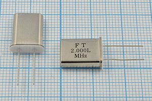 Кварцевый резонатор 2 МГц - 2000 HC49U 16 20 20/-20~70C U[FT] 1Г +IS (FT)