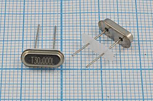 Кварцевый резонатор 30 МГц - 30000 HC49S2 16 20 20/-20~70C SS[FT] 1Г +IS