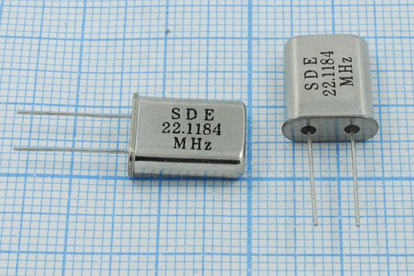 Кварцевый резонатор 22,1184 МГц - 22118,4 HC49U S 30 49U[SDE] 1Г (SDE)