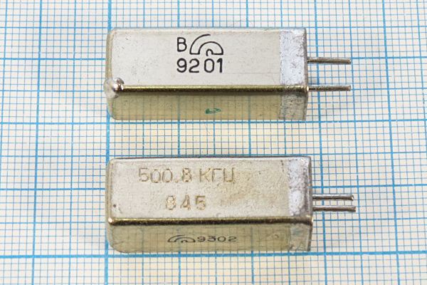 Кварцевый резонатор 0,5008 МГц - 500,8 УД 1Г 11x11x28