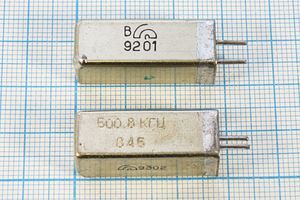 Кварцевый резонатор 0,5008 МГц - 500,8 УД 1Г 11x11x28