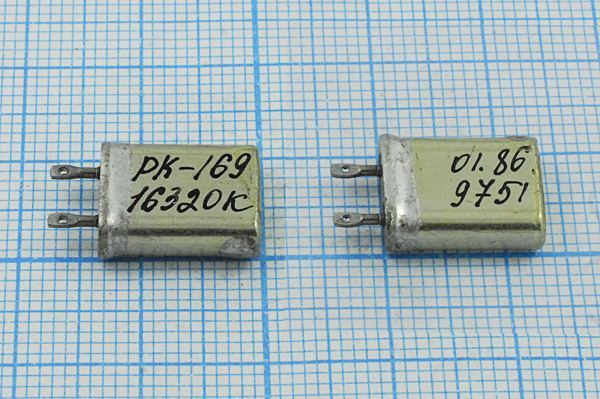 Кварцевый резонатор 16,32 МГц - 16320 МВ РК169МВ 1Г