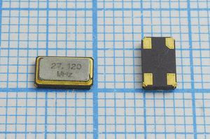 Кварцевый резонатор 27,12 МГц - 27120 SMD06035C4 16 10 30/-40~85C SMD0603(4P) 1 Кварцевый резонатор 27,12 МГц - 27120 SMD06035C4 16 10 30/-40~85C SMD0603(4P) 1