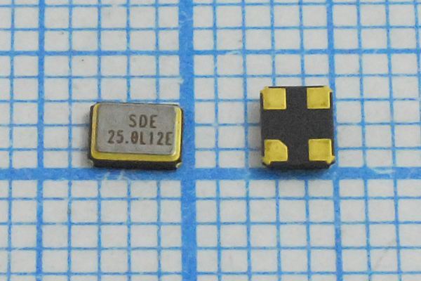 Кварцевый резонатор 25 МГц - 25000 SMD03225C4 12 10 30/-40~85C SMD3225 1Г