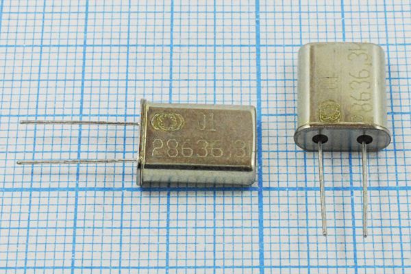 Кварцевый резонатор 28,6363 МГц - 28636,3 HC49U S 30 20/-10~60C РК367МД-8АП 1Г