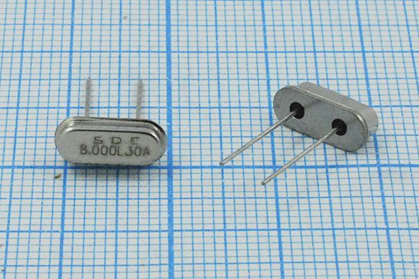 Кварцевый резонатор 8 МГц - 8000 HC49S3 30 20 30/-20~70C 49S[SDE] 1Г