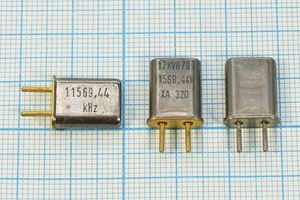 Кварцевый резонатор 11,56944 МГц - 11569,44 HC50U 32 1Г Кварцевый резонатор 11,56944 МГц - 11569,44 HC50U 32 1Г