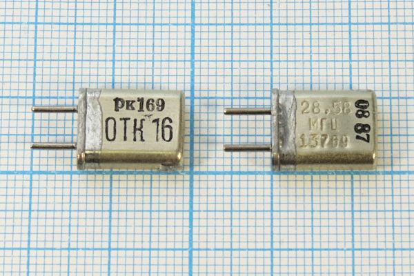 Кварцевый резонатор 28,5882 МГц - 28588,2 HC25U 20 30/-30~60C РК169МА-7БС 3Г