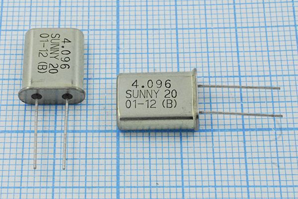 Кварцевый резонатор 4,096 МГц - 4096 HC49U 20 SA[SUNNY] 1Г (SUNNY)