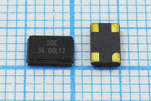 Кварцевый резонатор 36 МГц - 36000 SMD05032C4 12 10 30/-40~85C SMG0503(4P) 1