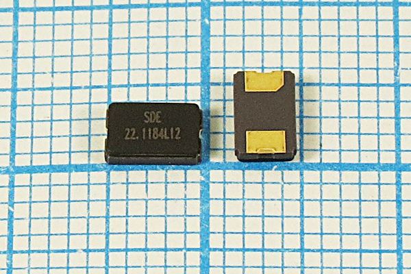 Кварцевый резонатор 22,1184 МГц - 22118,4 SMD05032C2 12 10 15/-40~85C SMG0503(2P)