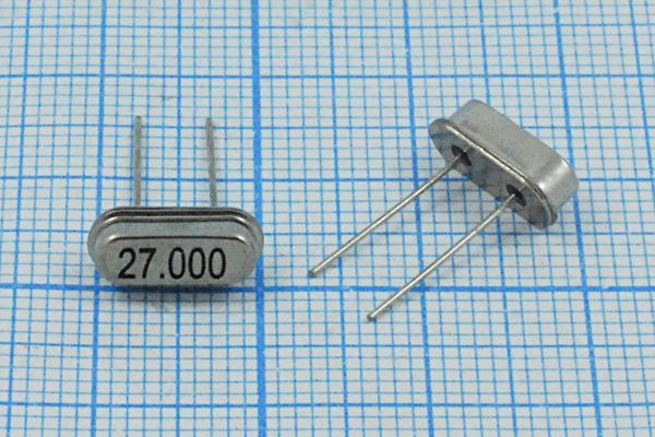 Кварцевый резонатор 27 МГц - 27000 HC49S3 18 23 HC49S[MEC] 1Г (27.000)