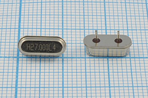 Кварцевый резонатор 27 МГц - 27000 HC49S3 20 21 1Г 3мм (H27.000)