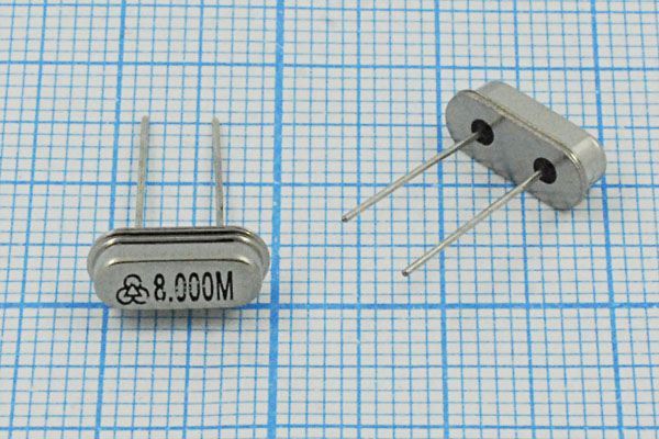 Кварцевый резонатор 8 МГц - 8000 HC49S3 16 20 1Г (8.000M)