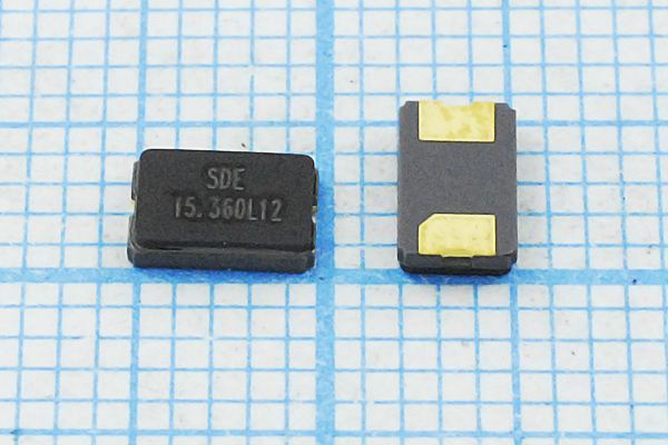 Кварцевый резонатор 15,36 МГц - 15360 SMD05032C2 12 10 30/-40~85C SMG0503(2P) 1