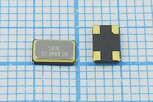 Кварцевый резонатор 12 МГц - 12000 SMD05032C4 20 10 30/-40~85C SMD0503(4P) 1
