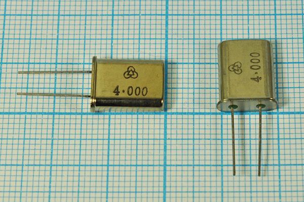 Кварцевый резонатор 4 МГц - 4000 HC49U S 50 1Г (4.000)