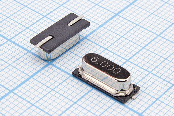 Кварцевый резонатор 6 МГц - 6000 SMD49S4 16 HC-49US-SMD 1Г (6.000)