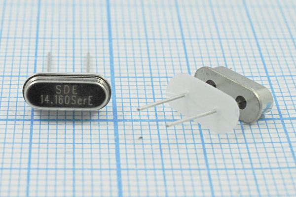 Кварцевый резонатор 14,16 МГц - 14160 HC49S3 S 10 30/-40~85C 49S[SDE] 1Г +IS
