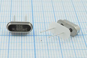 Кварцевый резонатор 14,16 МГц - 14160 HC49S3 S 10 30/-40~85C 49S[SDE] 1Г +IS