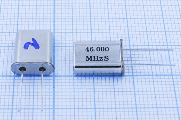 Кварцевый резонатор 46 МГц - 46000 HC49U S 20 20/-20~70C U[FT] 3Г(46,0MHz S)