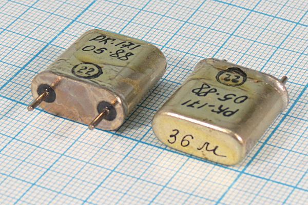 Кварцевый резонатор 36 МГц - 36000 HC6U РК171БА 3Г (36М)