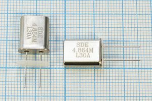 Кварцевый резонатор 4,864 МГц - 4864 HC49U 30 10 20/-20~70C 49U[SDE] 1Г +IS