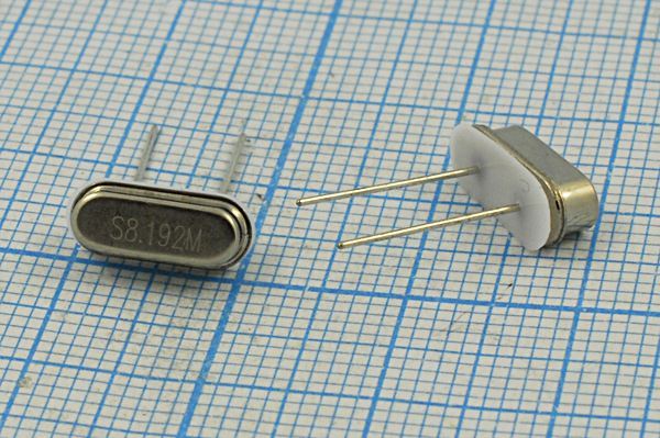 Кварцевый резонатор 8,192 МГц - 8192 HC49S3 S 10 30/-20~70C 1Г +IS (S8,192M)