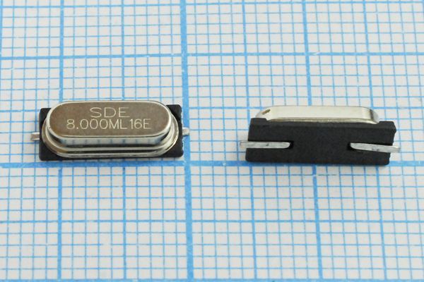 Кварцевый резонатор 8 МГц - 8000 SMD49S3 16 10 30/-40~85C 49S2-SMD 1Г